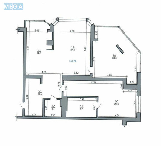 Продаж 3 кімнатної квартири (131,5/?/22,1), 3 пов. 9 пов. будинку, <a class="location-link" href="/khmelnitskiy/" title="Недвижимость Хмельницький">Хмельницький</a>, Паркова, 2/2 (изображение 16)