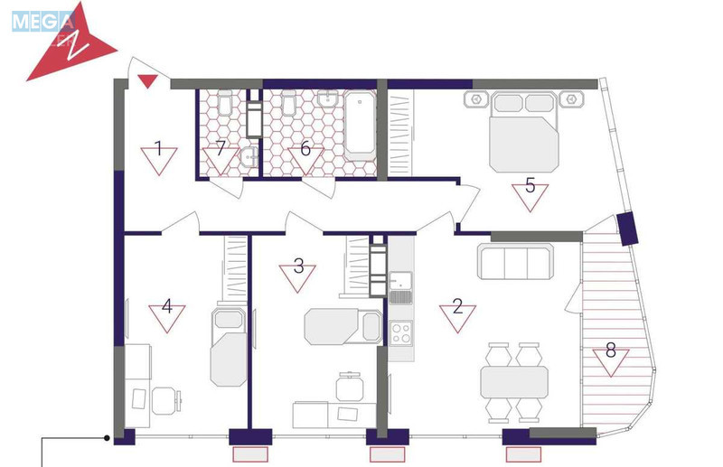 Продаж 3 кімнатної квартири (94/45/21), 3 пов. 26 пов. будинку, <a class="location-link" href="/kiev/" title="Недвижимость Київ">Київ</a>, <a class="location-link" href="/kiev/darnickij/" title="Недвижимость Дарницький район">Дарницький р-н</a>, Причальна вул., 8 (изображение 12)
