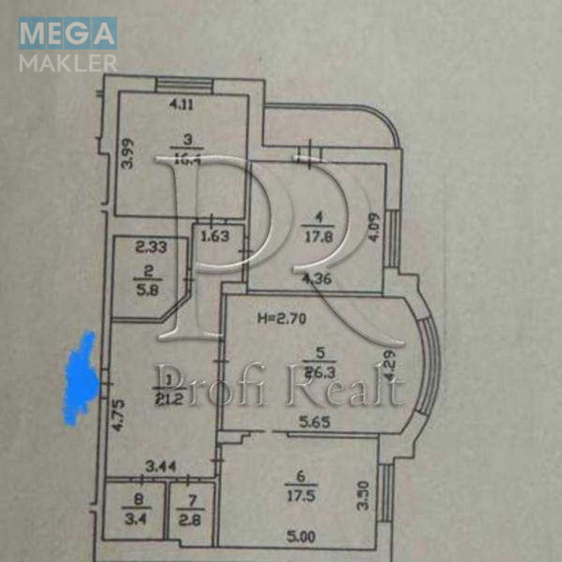 Продаж 3 кімнатної квартири (113/61/18), 18 пов. 23 пов. будинку, <a class="location-link" href="/kiev/" title="Недвижимость Київ">Київ</a>, <a class="location-link" href="/kiev/solomenskij/" title="Недвижимость Солом'янський район">Солом'янський р-н</a>, Ніжинська вулиця, 5 (изображение 21)