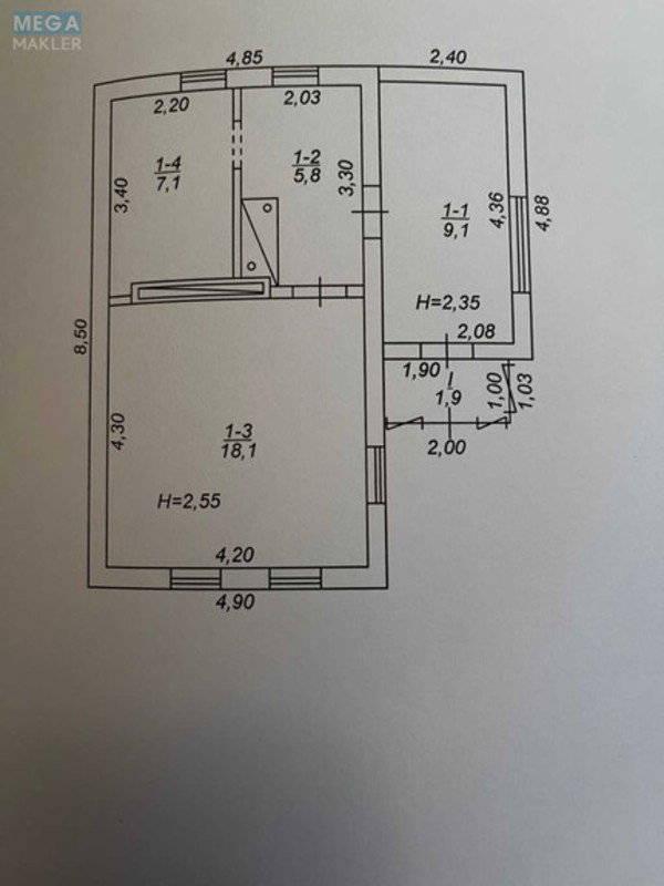 Продаж дома, 1 поверх, 58,30 кв.м, 4 кімнати, ділянка 6 соток, <a class="location-link" href="/krivoj-rog/" title="Недвижимость Кривий Ріг">Кривий Ріг</a>, Маршала Рибалка (Центрально-міський район) (изображение 5)