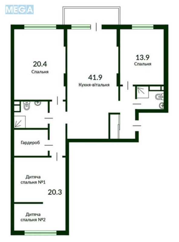 Продаж 3 кімнатної квартири (110/55/18), 2 пов. 5 пов. будинку, <a class="location-link" href="/kiev/" title="Недвижимость Київ">Київ</a>, <a class="location-link" href="/kiev/goloseevskij/" title="Недвижимость Голосіївський район">Голосіївський р-н</a>, Михайла Ломоносова вул., 48 (изображение 19)