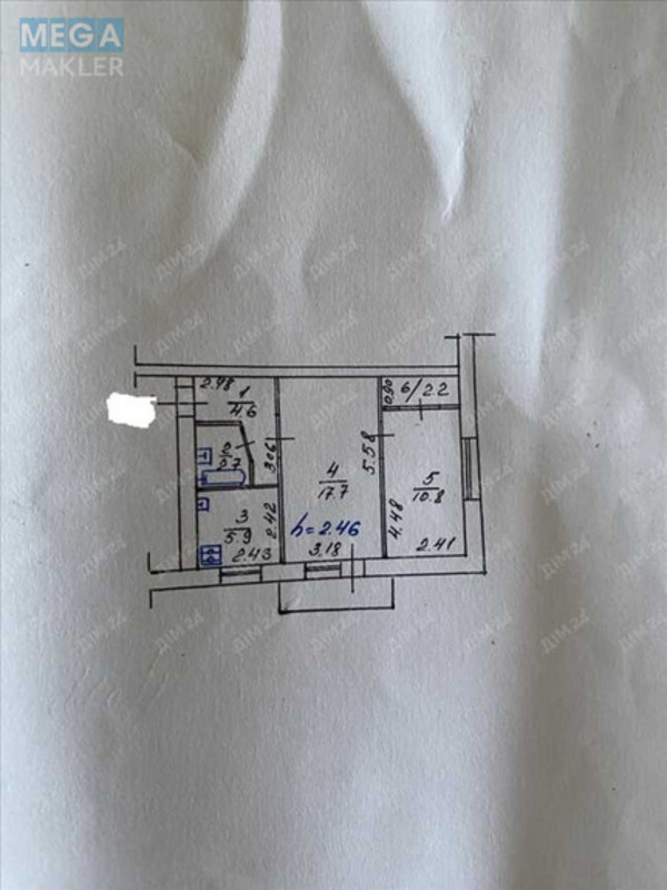 Продаж 2 кімнатної квартири (45/28/6), 4 пов. 5 пов. будинку, <a class="location-link" href="/poltava/" title="Недвижимость Полтава">Полтава</a>, <a class="location-link" href="/poltava/kievskij/" title="Недвижимость Київський район">Київський р-н</a>, Решетилівська, 56 (изображение 6)