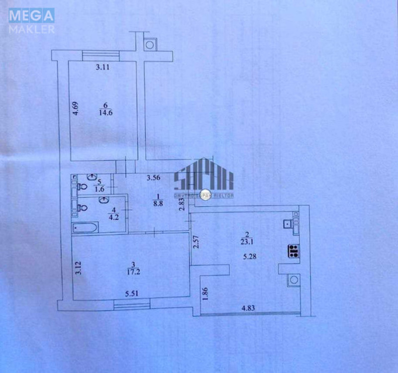 Продаж 2 кімнатної квартири (69,5/31/23), 2 пов. 10 пов. будинку, <a class="location-link" href="/kryukovshina/" title="Недвижимость Крюківщина">Крюківщина</a>, Бакинская, 1В (изображение 18)