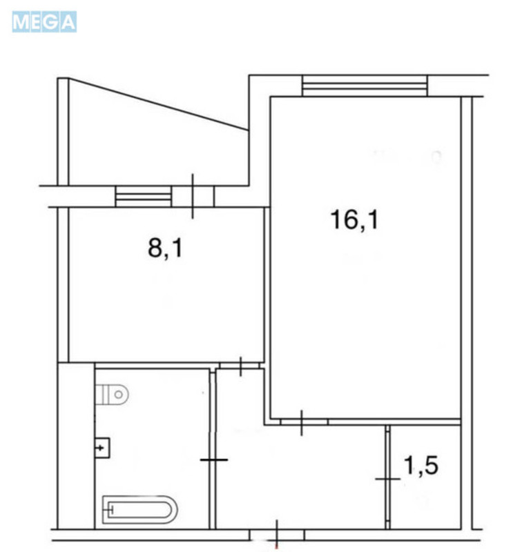 Продаж 1 кімнатної квартири (34/16/8), 13 пов. 16 пов. будинку, <a class="location-link" href="/kiev/" title="Недвижимость Київ">Київ</a>, <a class="location-link" href="/kiev/svyatoshinskij/" title="Недвижимость Святошинський район">Святошинський р-н</a>, Булгакова вул., 15А (изображение 21)