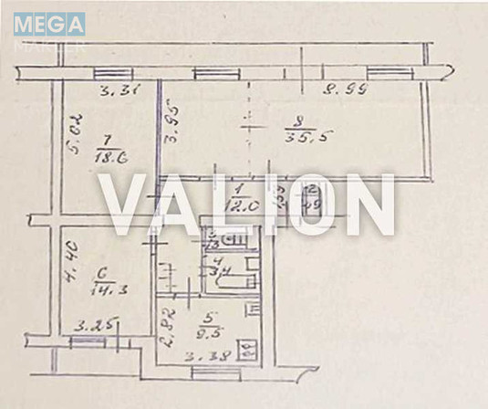 Продаж 4 кімнатної квартири (101,2/68/9,5), 5 пов. 9 пов. будинку, <a class="location-link" href="/kiev/" title="Недвижимость Київ">Київ</a>, <a class="location-link" href="/kiev/solomenskij/" title="Недвижимость Солом'янський район">Солом'янський р-н</a>, Словянська вул., 28 (изображение 16)