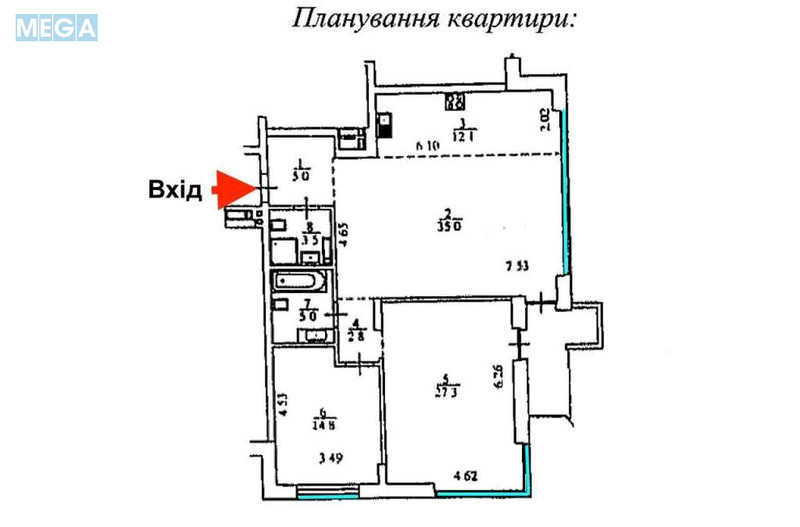 Продаж 3 кімнатної квартири (106/60/30), 13 пов. 16 пов. будинку, <a class="location-link" href="/kiev/" title="Недвижимость Київ">Київ</a>, <a class="location-link" href="/kiev/shevchenkovskij/" title="Недвижимость Шевченківський район">Шевченківський р-н</a>, Гоголівська вул., 44 (изображение 8)
