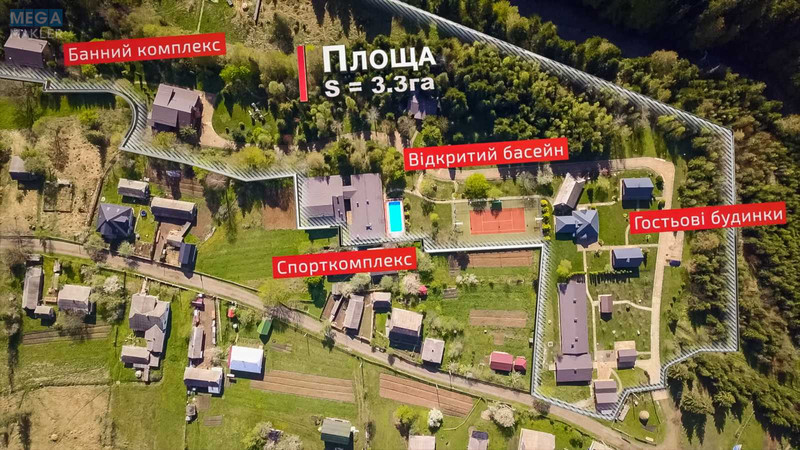 Продаж дома, 2 поверху, 2 200 кв.м, 40 кімнат, ділянка 330 соток, <a class="location-link" href="/staraya-guta-selo-if/" title="Недвижимость Стара Гута">Стара Гута</a>, Урочище Провал (изображение 2)