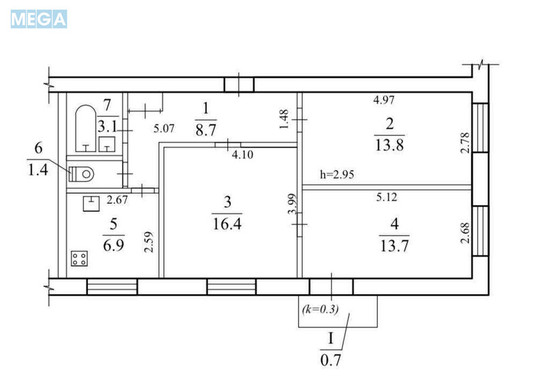 Продаж 3 кімнатної квартири (65/44/7), 5 пов. 5 пов. будинку, <a class="location-link" href="/kiev/" title="Недвижимость Київ">Київ</a>, <a class="location-link" href="/kiev/podolskij/" title="Недвижимость Подільський район">Подільський р-н</a>, Вишгородська вул., 4 (изображение 16)