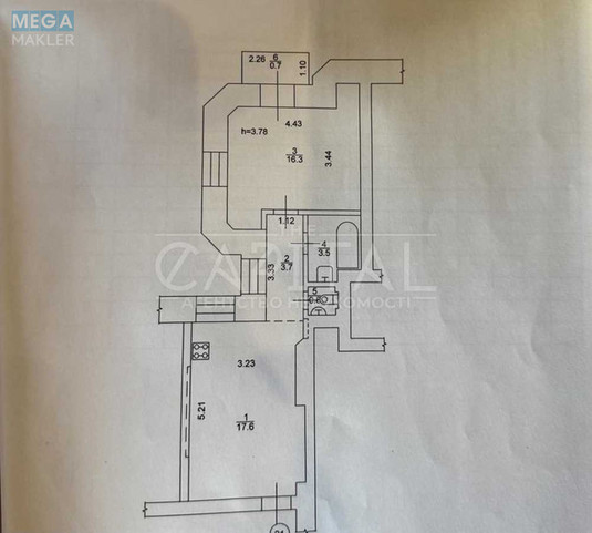 Продаж 2 кімнатної квартири (42,6/16,3/17,6), 3 пов. 6 пов. будинку, <a class="location-link" href="/kiev/" title="Недвижимость Київ">Київ</a>, <a class="location-link" href="/kiev/pecherskij/" title="Недвижимость Печерський район">Печерський р-н</a>, Саксаганського вул., 12 (изображение 8)
