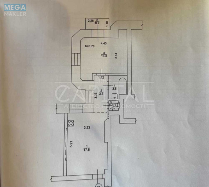 Продаж 2 кімнатної квартири (42,6/16,3/17,6), 3 пов. 6 пов. будинку, <a class="location-link" href="/kiev/" title="Недвижимость Київ">Київ</a>, <a class="location-link" href="/kiev/pecherskij/" title="Недвижимость Печерський район">Печерський р-н</a>, Саксаганського вул., 12 (изображение 8)