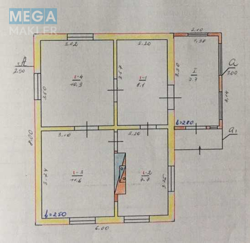 Продаж дома, 2 поверху, 73,40 кв.м, 5 кімнат, ділянка 12 соток, <a class="location-link" href="/markovcy-selo-cn/" title="Недвижимость Марківці">Марківці</a>, Садовая, 1 (изображение 6)