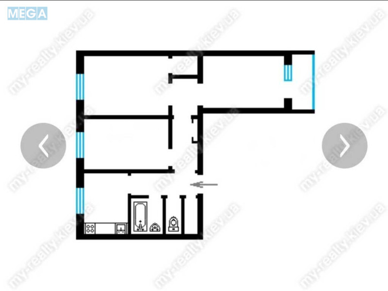 Продаж 3 кімнатної квартири (64/47/8), 9 пов. 9 пов. будинку, <a class="location-link" href="/kiev/" title="Недвижимость Київ">Київ</a>, <a class="location-link" href="/kiev/solomenskij/" title="Недвижимость Солом'янський район">Солом'янський р-н</a>, Відрадний просп., 59 (изображение 11)