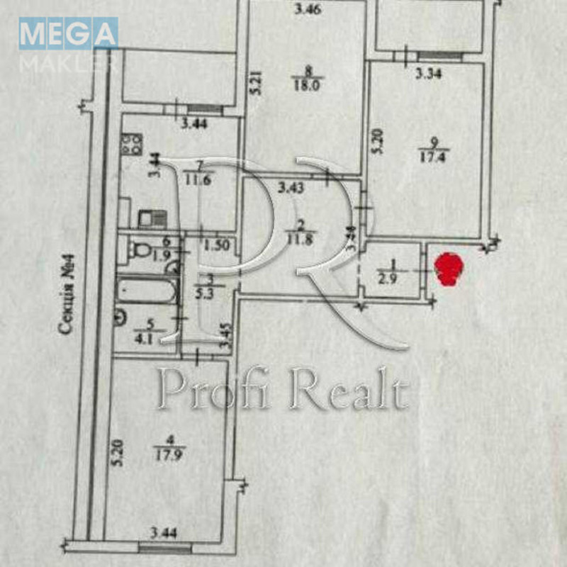 Продаж 3 кімнатної квартири (99/53/12), 13 пов. 25 пов. будинку, <a class="location-link" href="/kiev/" title="Недвижимость Київ">Київ</a>, <a class="location-link" href="/kiev/darnickij/" title="Недвижимость Дарницький район">Дарницький р-н</a>, Урлівська вулиця, 38 (изображение 21)