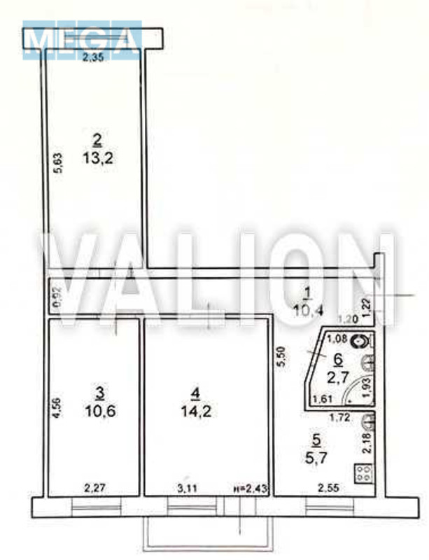 Продаж 3 кімнатної квартири (57,6/39/5,7), 5 пов. 5 пов. будинку, <a class="location-link" href="/kiev/" title="Недвижимость Київ">Київ</a>, <a class="location-link" href="/kiev/solomenskij/" title="Недвижимость Солом'янський район">Солом'янський р-н</a>, Курська вул., 18 (изображение 12)