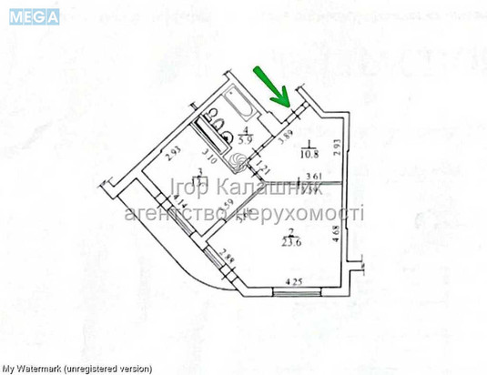 Продаж 1 кімнатної квартири (57/23,6/13,1), 14 пов. 15 пов. будинку, <a class="location-link" href="/kiev/" title="Недвижимость Київ">Київ</a>, <a class="location-link" href="/kiev/podolskij/" title="Недвижимость Подільський район">Подільський р-н</a>, Вишгородська вул., 45а/2 (изображение 3)