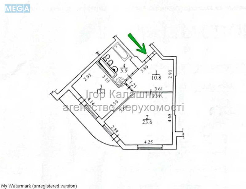 Продаж 1 кімнатної квартири (57/23,6/13,1), 14 пов. 15 пов. будинку, <a class="location-link" href="/kiev/" title="Недвижимость Київ">Київ</a>, <a class="location-link" href="/kiev/podolskij/" title="Недвижимость Подільський район">Подільський р-н</a>, Вишгородська вул., 45а/2 (изображение 3)