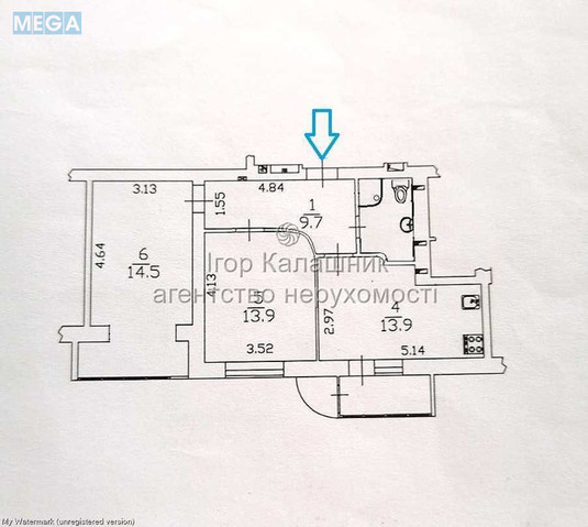 Продаж 2 кімнатної квартири (63,6/28,4/13,9), 6 пов. 17 пов. будинку, <a class="location-link" href="/kiev/" title="Недвижимость Київ">Київ</a>, <a class="location-link" href="/kiev/darnickij/" title="Недвижимость Дарницький район">Дарницький р-н</a>, Бориспільська вул., 6 (изображение 23)