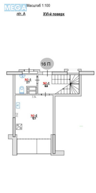 Продаж 3 кімнатної квартири (85/42/16), 16 пов. 17 пов. будинку, <a class="location-link" href="/kiev/" title="Недвижимость Київ">Київ</a>, <a class="location-link" href="/kiev/podolskij/" title="Недвижимость Подільський район">Подільський р-н</a>, Сергея Данченко вул., 32А (изображение 6)