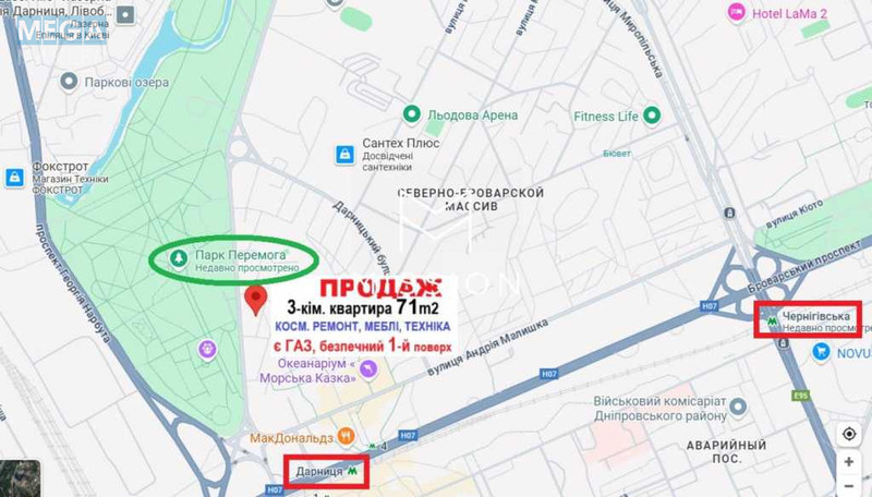 Продаж 3 кімнатної квартири (71/45,6/8), 1 пов. 16 пов. будинку, <a class="location-link" href="/kiev/" title="Недвижимость Київ">Київ</a>, <a class="location-link" href="/kiev/dneprovskij/" title="Недвижимость Дніпровський район">Дніпровський р-н</a>, Князя Романа Мстиславича вул., 8 (изображение 2)