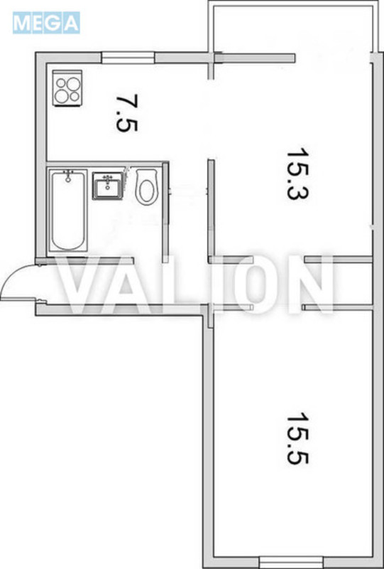 Продаж 2 кімнатної квартири (46/30/6), 5 пов. 5 пов. будинку, <a class="location-link" href="/kiev/" title="Недвижимость Київ">Київ</a>, <a class="location-link" href="/kiev/shevchenkovskij/" title="Недвижимость Шевченківський район">Шевченківський р-н</a>, Данила Щербаківського вул., 49 (изображение 12)