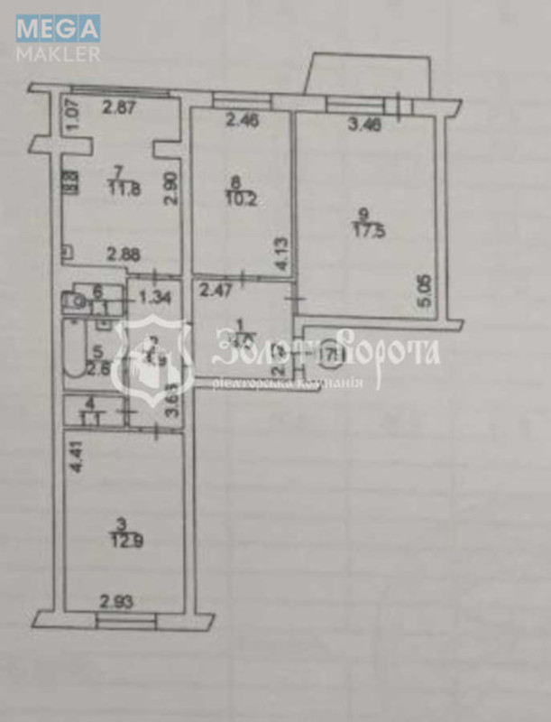 Продаж 3 кімнатної квартири (70,6/41/12), 10 пов. 10 пов. будинку, <a class="location-link" href="/kiev/" title="Недвижимость Київ">Київ</a>, <a class="location-link" href="/kiev/svyatoshinskij/" title="Недвижимость Святошинський район">Святошинський р-н</a>, Василя Стуса вул., 28 (изображение 18)
