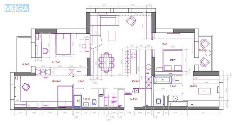 Продаж 3 кімнатної квартири (143/93/45), 21 пов. 28 пов. будинку, <a class="location-link" href="/kiev/" title="Недвижимость Київ">Київ</a>, <a class="location-link" href="/kiev/dneprovskij/" title="Недвижимость Дніпровський район">Дніпровський р-н</a>, Ованеса Туманяна вул., 15а (изображение 22)