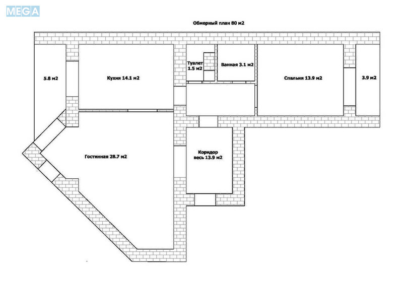Продаж 2 кімнатної квартири (80/60/14), 13 пов. 16 пов. будинку, <a class="location-link" href="/kiev/" title="Недвижимость Київ">Київ</a>, <a class="location-link" href="/kiev/darnickij/" title="Недвижимость Дарницький район">Дарницький р-н</a>, Петра Григоренко просп., 33/34 (изображение 19)