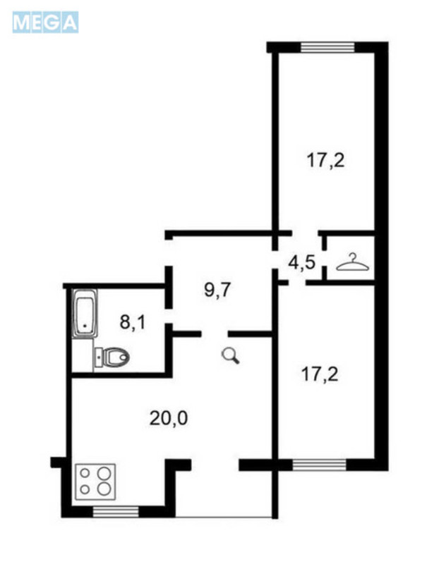 Продаж 3 кімнатної квартири (87/47/20), 3 пов. 16 пов. будинку, <a class="location-link" href="/kiev/" title="Недвижимость Київ">Київ</a>, <a class="location-link" href="/kiev/darnickij/" title="Недвижимость Дарницький район">Дарницький р-н</a>, Урловская ул., 9 (изображение 14)