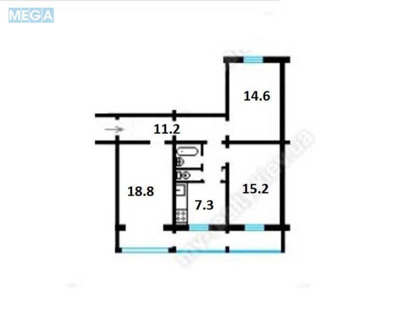 Продаж 3 кімнатної квартири (71/?/7), 2 пов. 9 пов. будинку, <a class="location-link" href="/kiev/" title="Недвижимость Київ">Київ</a>, <a class="location-link" href="/kiev/desnyanskij/" title="Недвижимость Деснянський район">Деснянський р-н</a>, Академіка Курчатова вул., 13 (изображение 12)