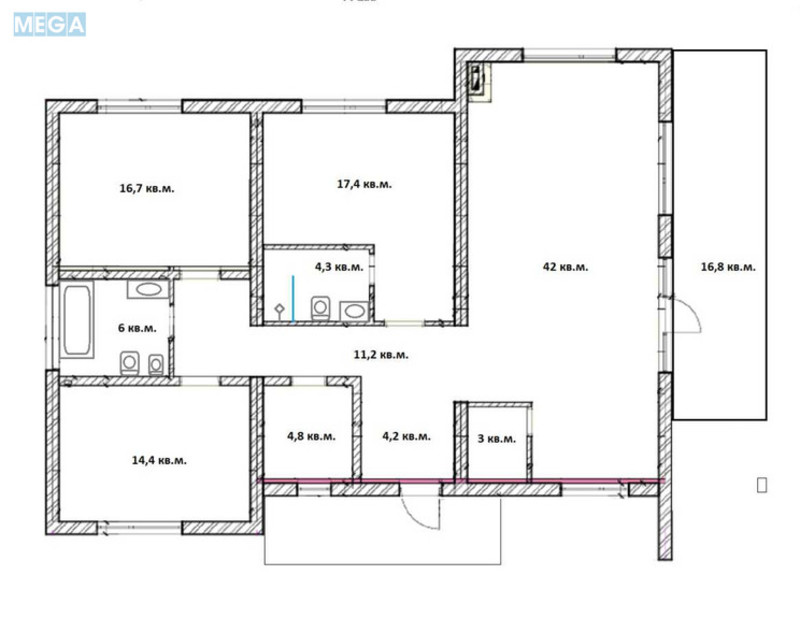 Продаж дома, 1&nbsp; поверх, 132&nbsp;кв.м, 4&nbsp;кімнати, ділянка 10&nbsp;соток, <a class="location-link" href="/kiev/" title="Недвижимость Київ">Київ</a>, <a class="location-link" href="/kiev/goloseevskij/" title="Недвижимость Голосіївський район">Голосіївський р-н</a>, Рыболовецкая ул. (изображение 18)