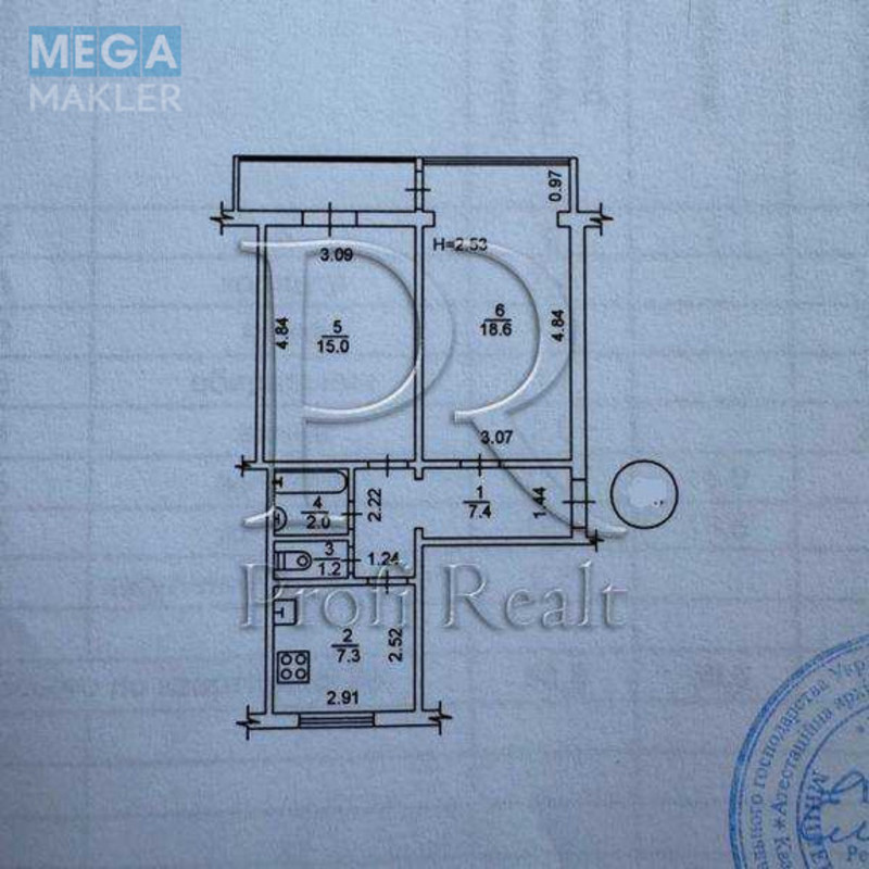 Продаж 2 кімнатної квартири (54/34/8), 6 пов. 9 пов. будинку, <a class="location-link" href="/kiev/" title="Недвижимость Київ">Київ</a>, <a class="location-link" href="/kiev/svyatoshinskij/" title="Недвижимость Святошинський район">Святошинський р-н</a>, Кольцова бульвар, 18 (изображение 20)