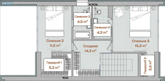 Продаж дома, 2&nbsp;поверху, 170&nbsp;кв.м, 5&nbsp;кімнат, ділянка 6&nbsp;соток, <a class="location-link" href="/podgorcy-selo/" title="Недвижимость Підгірці">Підгірці</a>, Піщана, 20а (изображение 8)