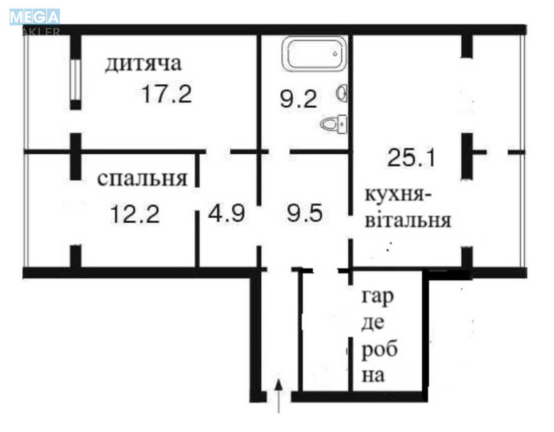 Оренда 2 кімнатної квартири, <a class="location-link" href="/kiev/" title="Недвижимость Київ">Київ</a>, <a class="location-link" href="/kiev/solomenskij/" title="Недвижимость Солом'янський район">Солом'янський р-н</a>, Миколи Голего вул., 12 (изображение 18)