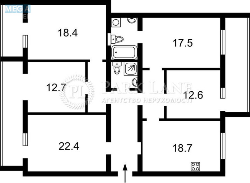 Продаж 5 кімнатної квартири (143/83/18), 4 пов. 5 пов. будинку, <a class="location-link" href="/kiev/" title="Недвижимость Київ">Київ</a>, <a class="location-link" href="/kiev/pecherskij/" title="Недвижимость Печерський район">Печерський р-н</a>, Джона Маккейна вул., 18/2 (изображение 3)