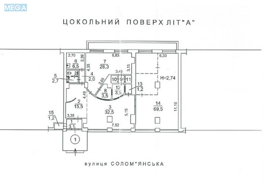 Продаж комерційної нерухомості, 175,70&nbsp;кв.м, под магазин, <a class="location-link" href="/kiev/" title="Недвижимость Київ">Київ</a>, <a class="location-link" href="/kiev/solomenskij/" title="Недвижимость Солом'янський район">Солом'янський р-н</a>, Солом`янська вул., 16 (изображение 5)
