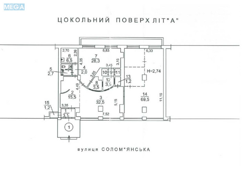 Продаж комерційної нерухомості, 175,70 кв.м, под магазин, <a class="location-link" href="/kiev/" title="Недвижимость Київ">Київ</a>, <a class="location-link" href="/kiev/solomenskij/" title="Недвижимость Солом'янський район">Солом'янський р-н</a>, Солом`янська вул., 16 (изображение 5)
