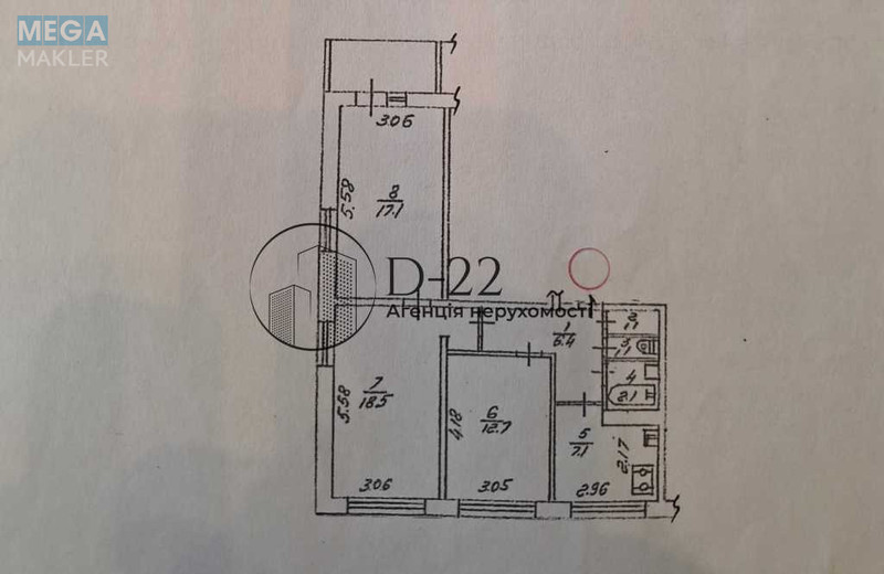 Продаж 3 кімнатної квартири (68,4/48,3/7,1), 2 пов. 9 пов. будинку, <a class="location-link" href="/kiev/" title="Недвижимость Київ">Київ</a>, <a class="location-link" href="/kiev/obolonskij/" title="Недвижимость Оболонський район">Оболонський р-н</a>, Йорданська вул., 24 (изображение 13)