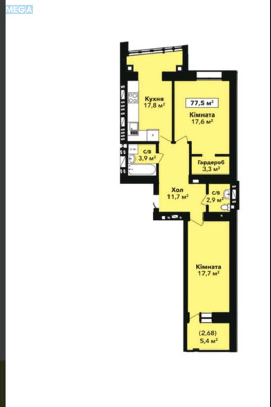 Новобудова, 10 поверхів, <a class="location-link" href="/khmelnitskiy/" title="Недвижимость Хмельницький">Хмельницький</a>, довженка (изображение 21)