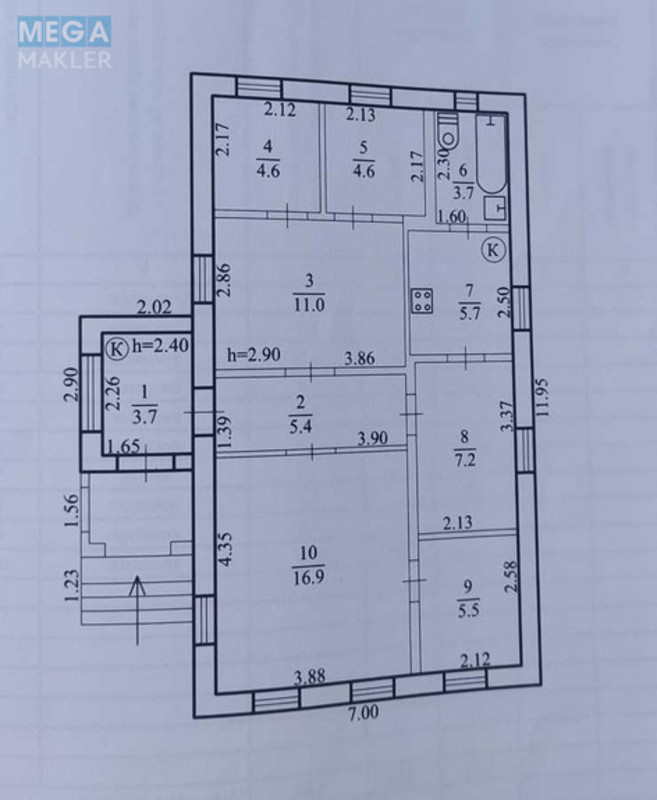 Продаж дома, 1 поверх, 84 кв.м, 5 кімнат, ділянка 16 соток, <a class="location-link" href="/lyubimovka-selo-dp/" title="Недвижимость Любимівка">Любимівка</a>, Набережна, 28 (изображение 10)