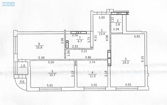 Оренда 3 кімнатної квартири, <a class="location-link" href="/kiev/" title="Недвижимость Київ">Київ</a>, <a class="location-link" href="/kiev/darnickij/" title="Недвижимость Дарницький район">Дарницький р-н</a>, Завальна вул., 10Г (изображение 8)