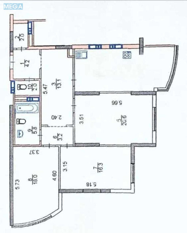 Продаж 3 кімнатної квартири (105/48/15), 22 пов. 26 пов. будинку, <a class="location-link" href="/kiev/" title="Недвижимость Київ">Київ</a>, <a class="location-link" href="/kiev/darnickij/" title="Недвижимость Дарницький район">Дарницький р-н</a>, Драгоманова вулиця, 40ж (изображение 20)