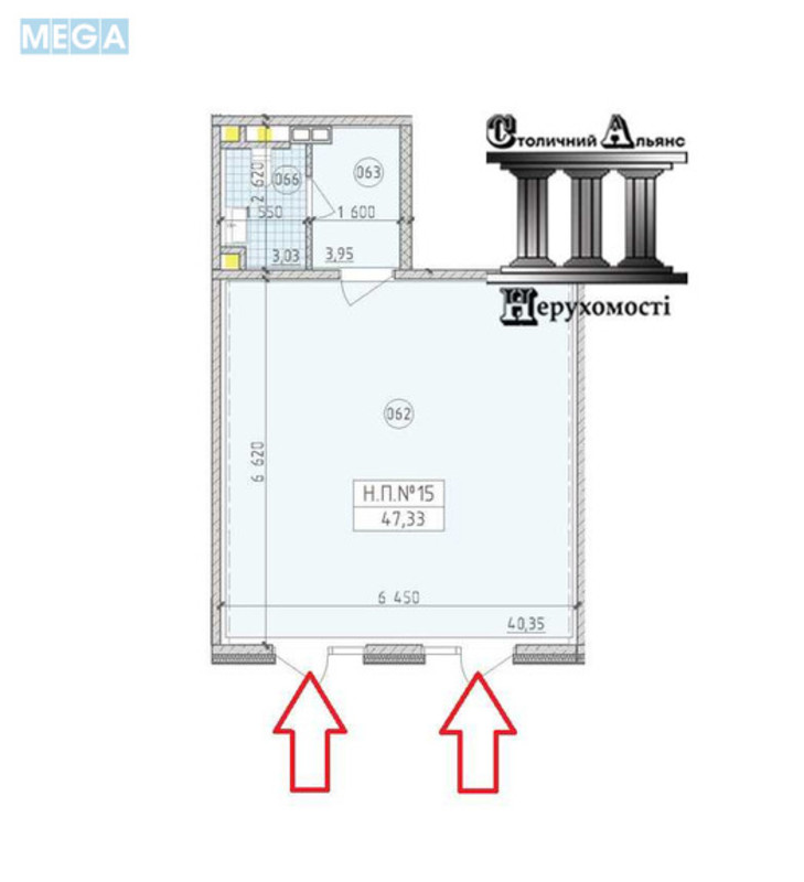 Продаж комерційної нерухомості, 48&nbsp;кв.м, под магазин, <a class="location-link" href="/kiev/" title="Недвижимость Київ">Київ</a>, <a class="location-link" href="/kiev/goloseevskij/" title="Недвижимость Голосіївський район">Голосіївський р-н</a>, Михайла Максимовича вул., 26В (изображение 2)