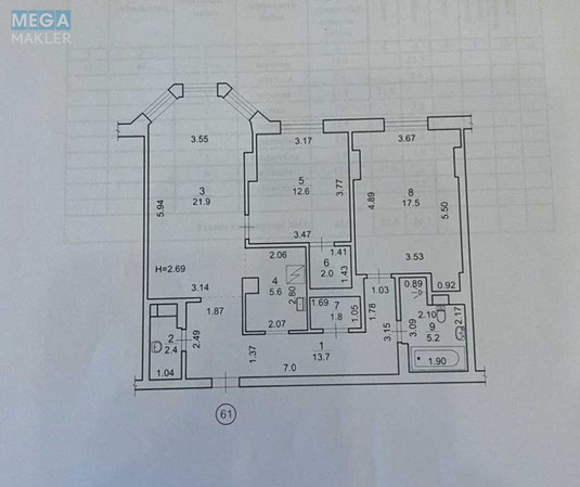 Продаж 3 кімнатної квартири (83/42/6), 12 пов. 24 пов. будинку, <a class="location-link" href="/kiev/" title="Недвижимость Київ">Київ</a>, <a class="location-link" href="/kiev/shevchenkovskij/" title="Недвижимость Шевченківський район">Шевченківський р-н</a>, Полтавская ул., 10 (изображение 18)
