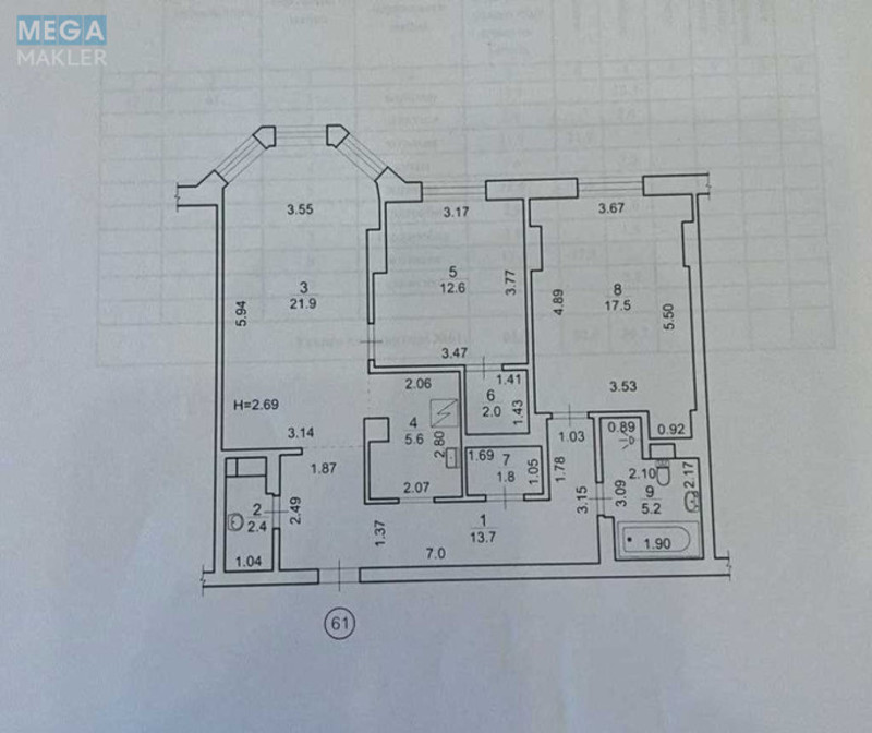 Продаж 3 кімнатної квартири (83/42/6), 12 пов. 24 пов. будинку, <a class="location-link" href="/kiev/" title="Недвижимость Київ">Київ</a>, <a class="location-link" href="/kiev/shevchenkovskij/" title="Недвижимость Шевченківський район">Шевченківський р-н</a>, Полтавская ул., 10 (изображение 18)