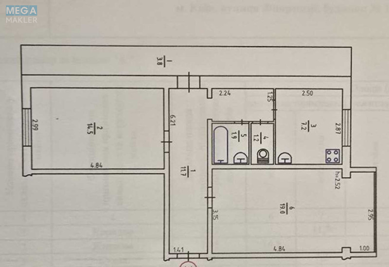 Продаж 2 кімнатної квартири (59/34/8), 6 пов. 9 пов. будинку, <a class="location-link" href="/kiev/" title="Недвижимость Київ">Київ</a>, <a class="location-link" href="/kiev/dneprovskij/" title="Недвижимость Дніпровський район">Дніпровський р-н</a>, Флоренции ул., 10а (изображение 7)