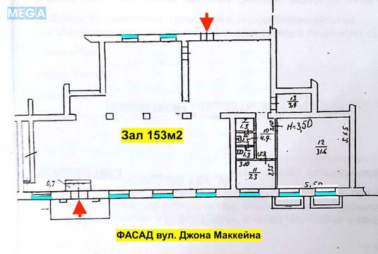 Оренда комерційної нерухомості, 208&nbsp;кв.м, под магазин, <a class="location-link" href="/kiev/" title="Недвижимость Київ">Київ</a>, <a class="location-link" href="/kiev/pecherskij/" title="Недвижимость Печерський район">Печерський р-н</a>, Джона Маккейна вул., 39 (изображение 4)
