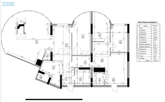 Продаж 4 кімнатної квартири (178/95/18), 22 пов. 23 пов. будинку, <a class="location-link" href="/kiev/" title="Недвижимость Київ">Київ</a>, <a class="location-link" href="/kiev/shevchenkovskij/" title="Недвижимость Шевченківський район">Шевченківський р-н</a>, Глибочицька вул., 73 (изображение 3)