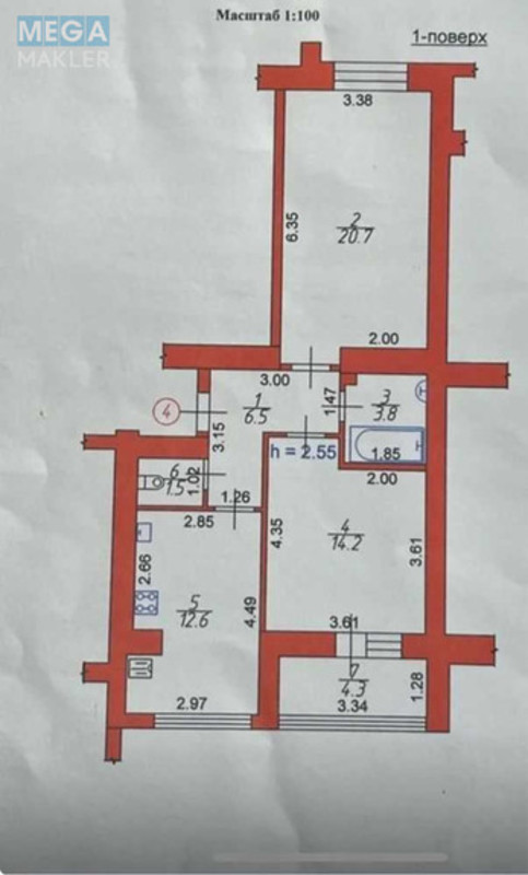 Продаж 2 кімнатної квартири (64,5/?/14,2), 1 пов. 9 пов. будинку, <a class="location-link" href="/lutsk/" title="Недвижимость Луцьк">Луцьк</a>, Арцеулова (изображение 11)