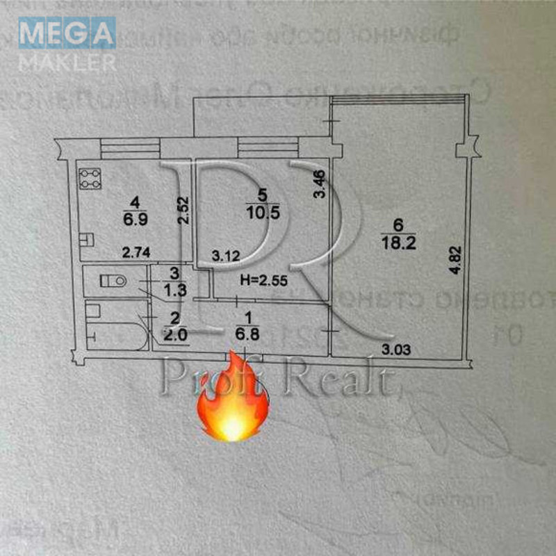 Продаж 2 кімнатної квартири (48/28/7), 8 пов. 9 пов. будинку, <a class="location-link" href="/kiev/" title="Недвижимость Київ">Київ</a>, <a class="location-link" href="/kiev/shevchenkovskij/" title="Недвижимость Шевченківський район">Шевченківський р-н</a>, Ярмоли Віктора вулиця, 28/32 (изображение 21)