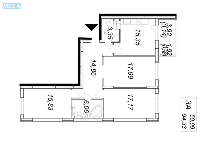 Новобудова, 25 поверхів, <a class="location-link" href="/kiev/" title="Недвижимость Київ">Київ</a>, <a class="location-link" href="/kiev/obolonskij/" title="Недвижимость Оболонський район">Оболонський р-н</a>, Балтийский пер., 3а (изображение 2)